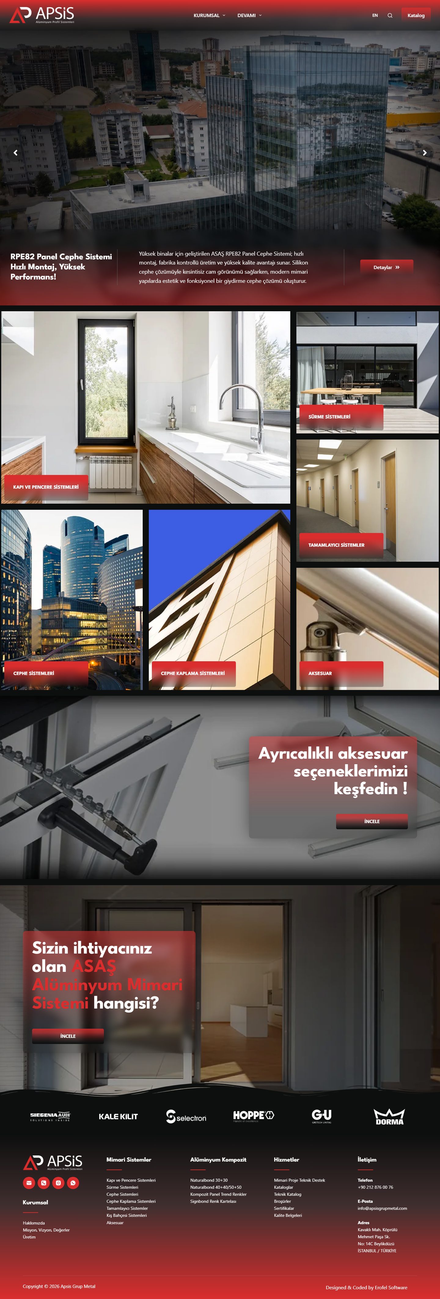 Apsis Grup Metal web sitesi tasarımı
