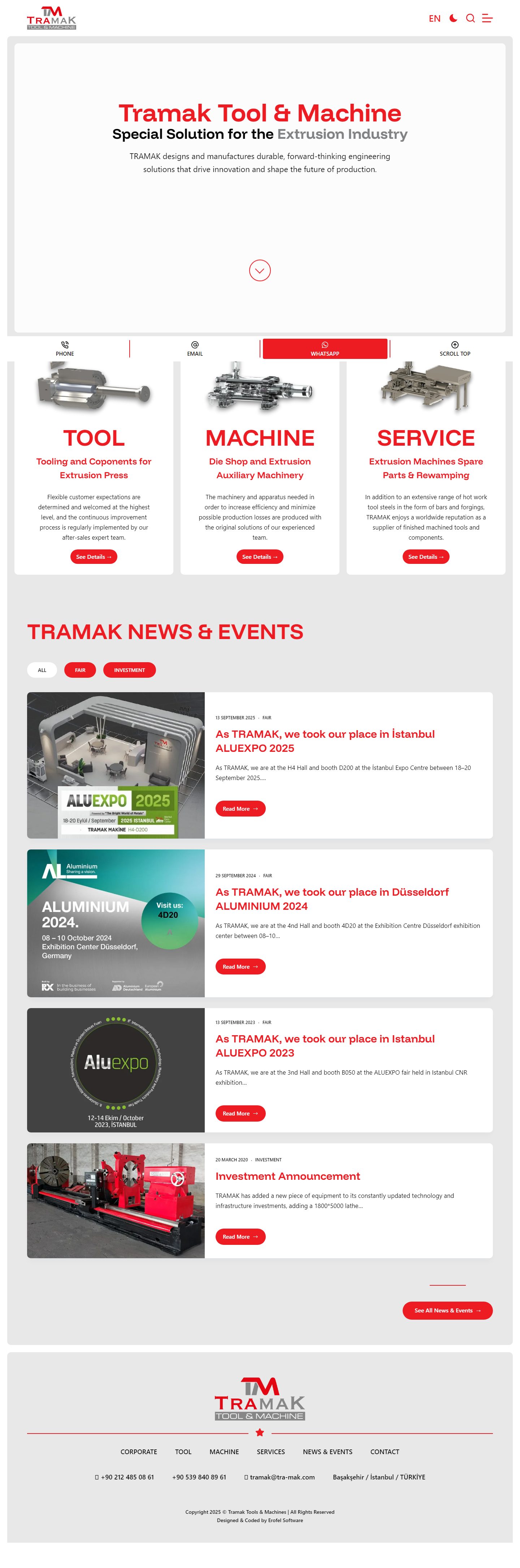 Tra-Mak web sitesi tasarımı
